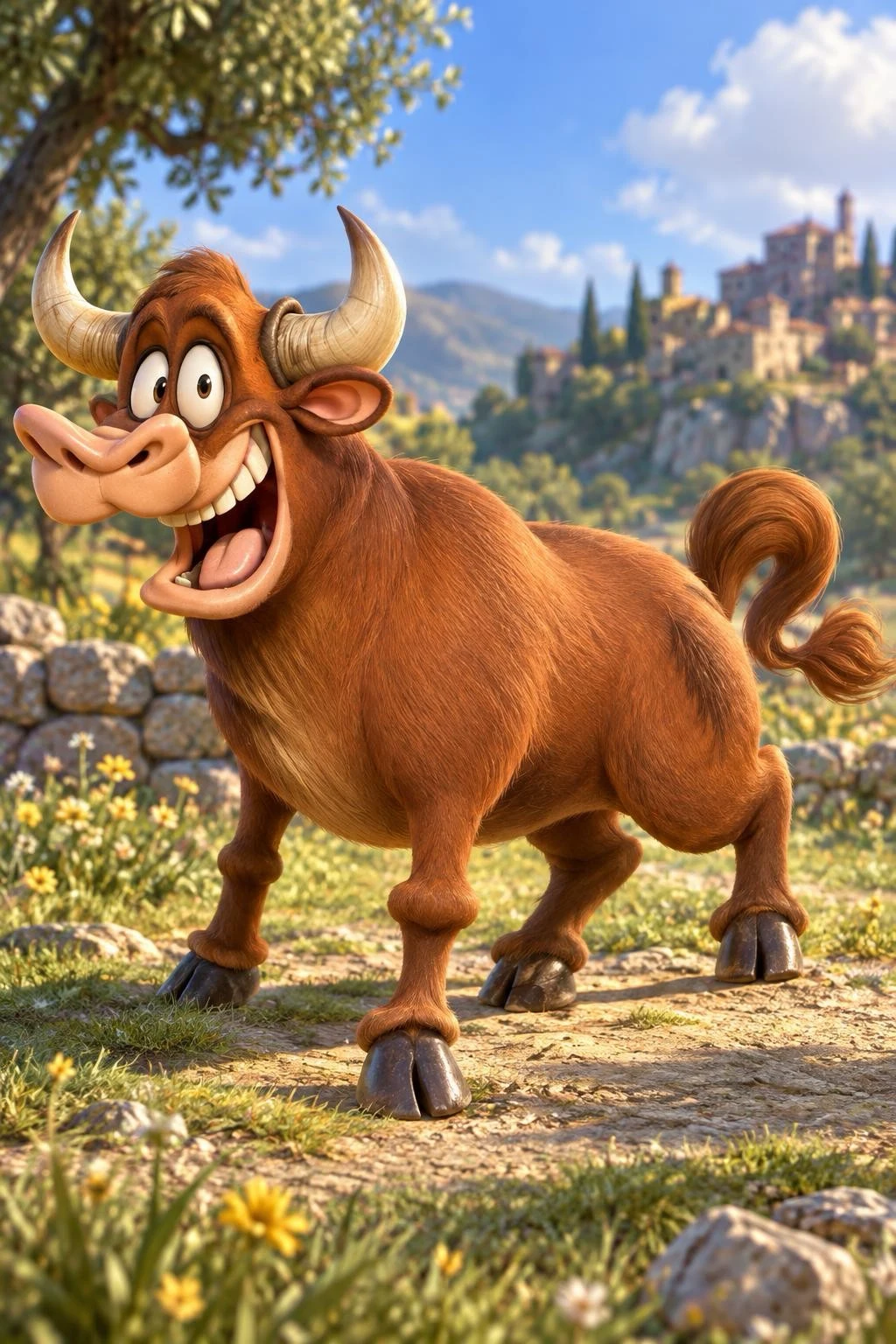 Digital reinterpretation of the cartoon bull